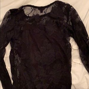 black lace top